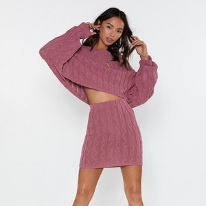 Cable Knit Cropped Sweater